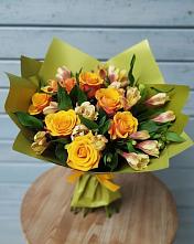 Букет цветов из:  Альстромерии и Розы в Воскресенской