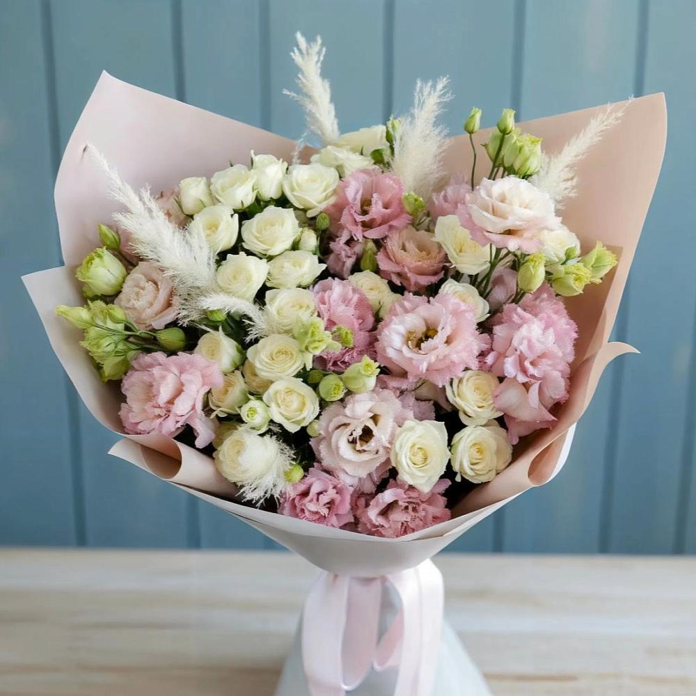 Букет цветов из: Альстромерии и Розы в Воскресенской