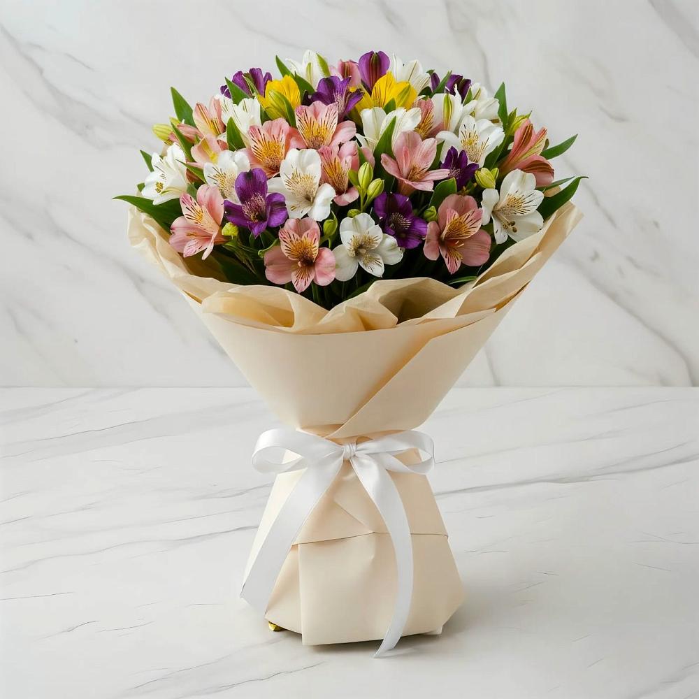 Букет цветов из: Альстромерии в Воскресенской