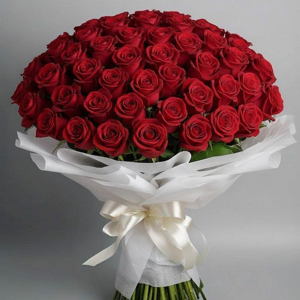 Букет 101 Красная роза Блэк Мэджик в Воскресенской