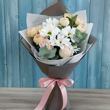 Букет цветов из:  Хризантемы и Розы #REPLACE_PRED# Воскресенской