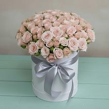 Цветочная композиция из Розы в шляпной коробке #REPLACE_PRED# Воскресенской