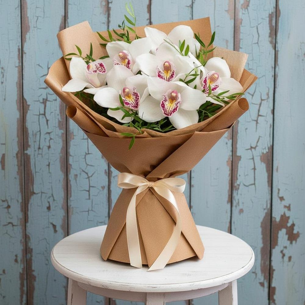 Букет цветов из: Орхидеи и Розы в Воскресенской