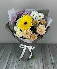Букет цветов из:  Розы, Герберы и Хризантемы в Воскресенской