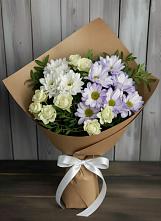Букет цветов из:  Хризантемы и Розы в Воскресенской