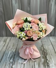 Букет цветов из:  Гвоздики, Розы и Хризантемы в Воскресенской