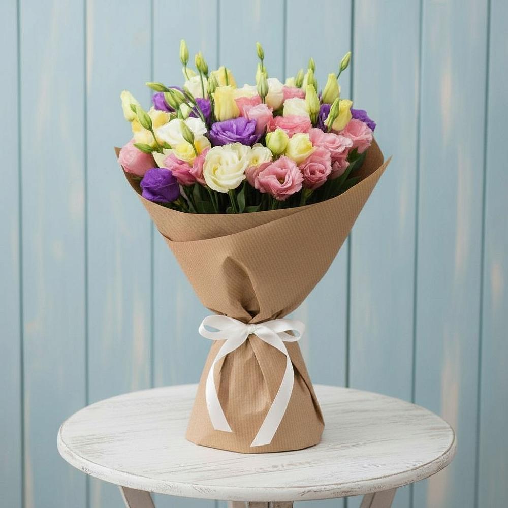 Букет цветов из: Лизиантусы в Воскресенской