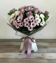 Букет цветов из:  Хризантемы и Розы #REPLACE_PRED# Воскресенской