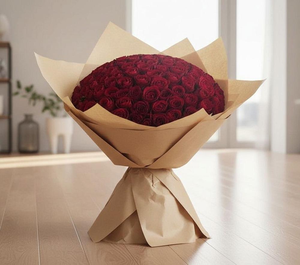 Букет 101 Красная роза в Воскресенской