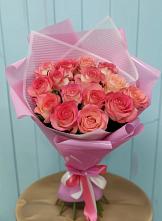 Букет 15 Розовых роз Равель в Воскресенской