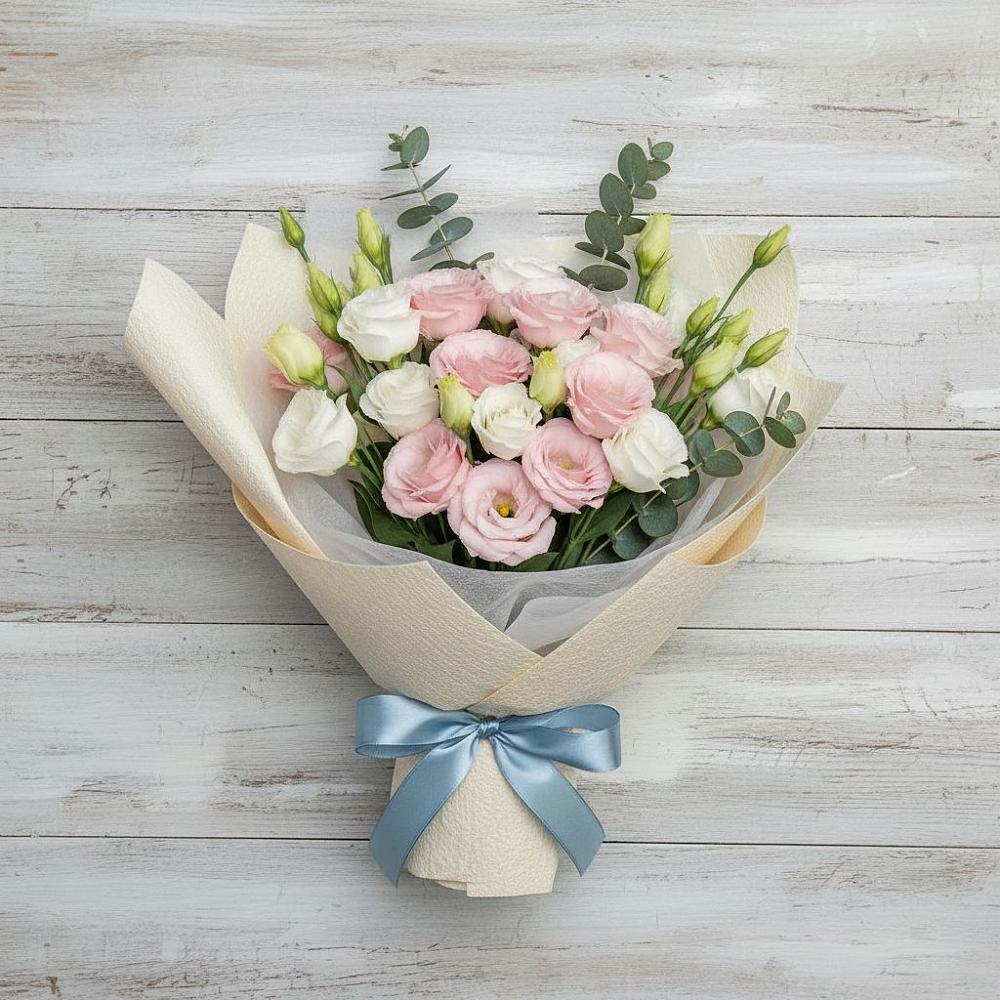 Букет цветов из: Лизиантусы в Воскресенской